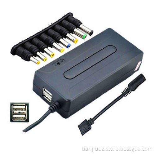90W Promotional Universal Notebook Charger with Manual Voltage, Sized 129 x 57 x 32.3mm